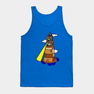 Lighthouse cartoon art style Tank Top